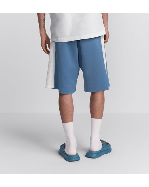 Dior Blue Homme Stripe Detailed Track Shorts for men
