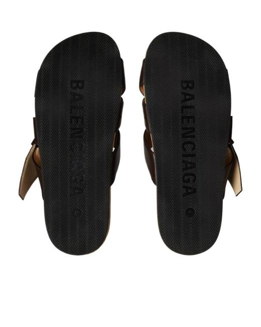 Balenciaga Brown Belt Mules for men