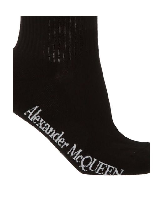 McQueen Black Logo Socks