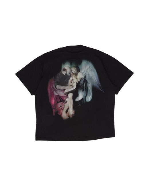 Off-White c/o Virgil Abloh Black Logo Printed Crewneck T-Shirt for men