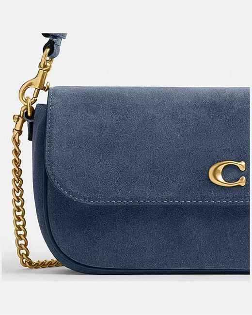 COACH Blue Brook Flap Chain Bag