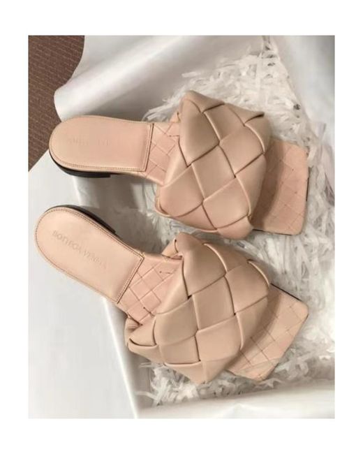 Bottega Veneta White Lido Flat Sandal