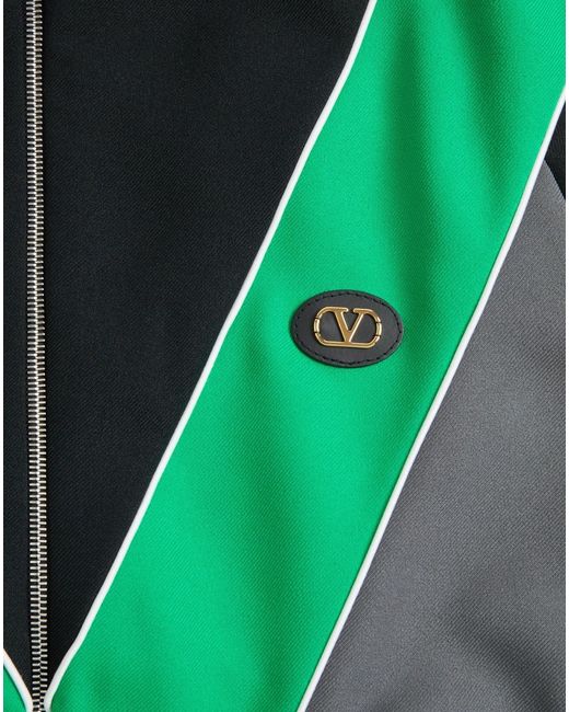 Valentino Blue Vlogo Signature Zip-Up Sweatshirt for men