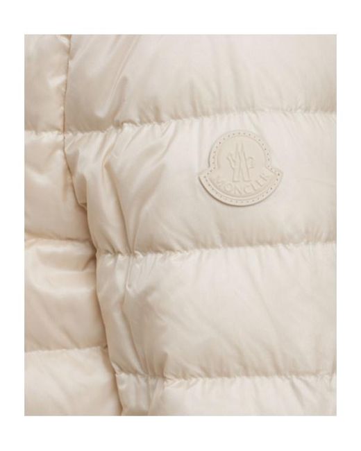 Moncler Natural Fleurs Bouclé Nylon Down Jacket