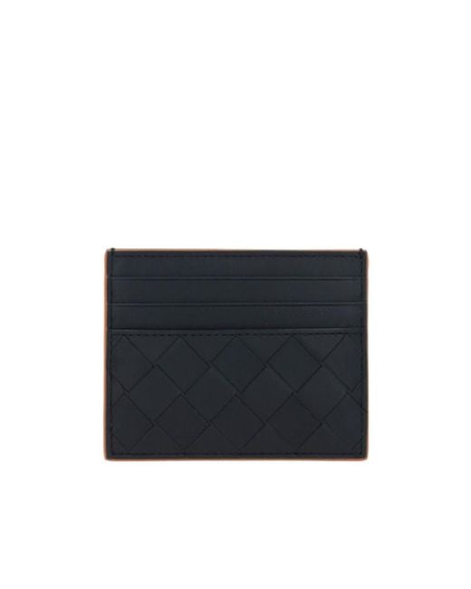 Bottega Veneta Black Intrecciato Open Top Card Case for men