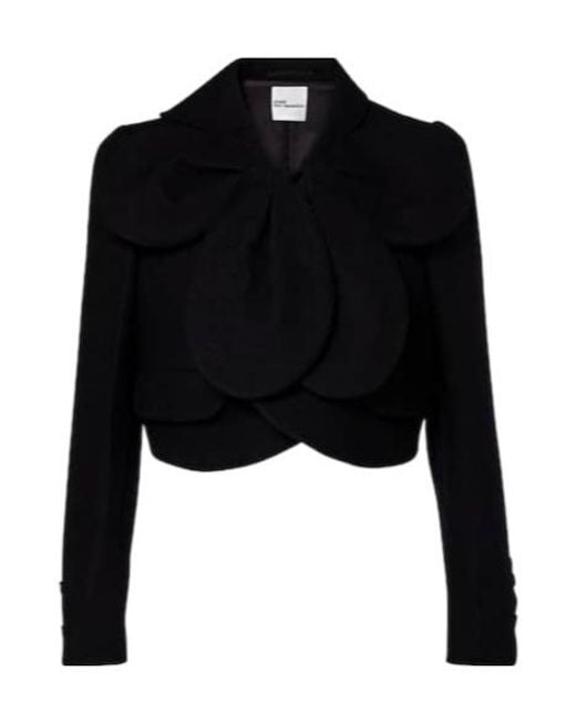 Comme des Garçons Black Cropped Wool Jacket