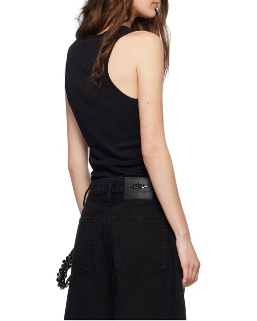 Simone Rocha Black Ruffled Tank Top