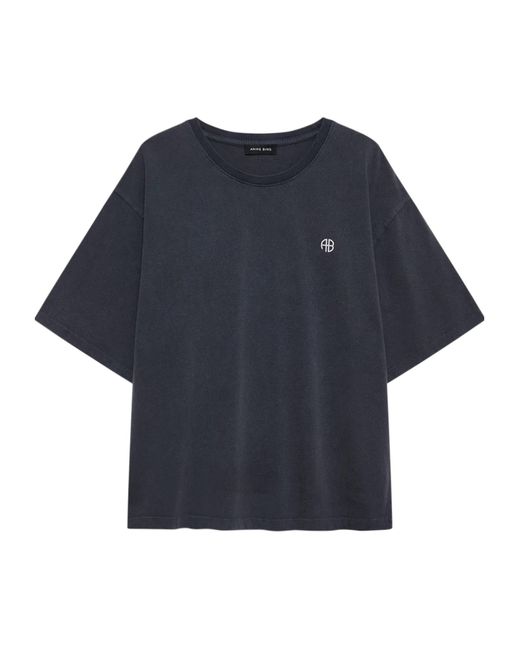 Anine Bing Blue Rudy Graphic-Print T-Shirt