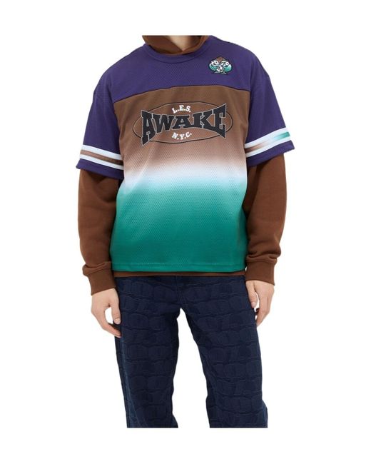 Awake Couture Blue Les Football T-Shirt for men