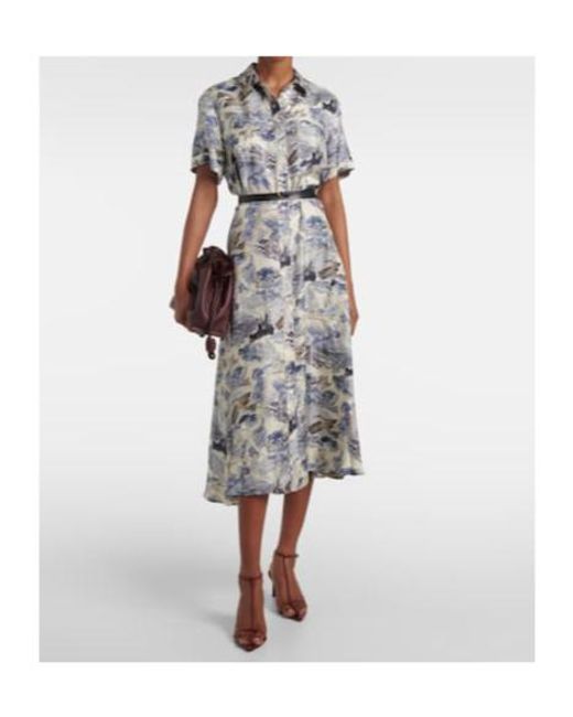 Altuzarra Gray Kiera Silk Shirt Dress
