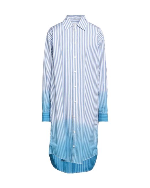 Marni Blue Striped Shirt Dress