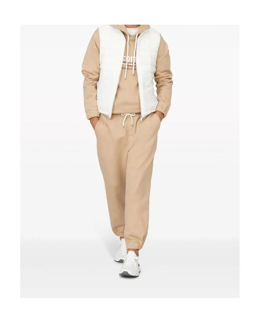 Brunello Cucinelli Natural Straight-Leg Cotton-Blend Track Pants for men