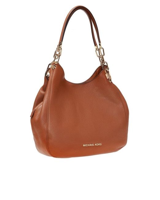 Michael Kors Brown Michael Lillie Large Shoulder Bag