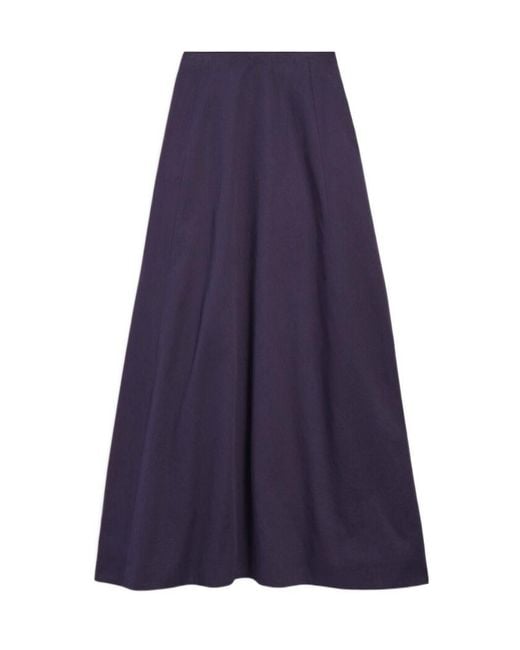 Balenciaga Purple Flared Midi Skirt