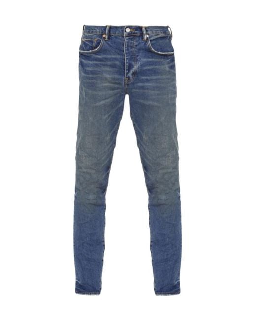 Purple Brand Blue Washed Skinny Jeans for men