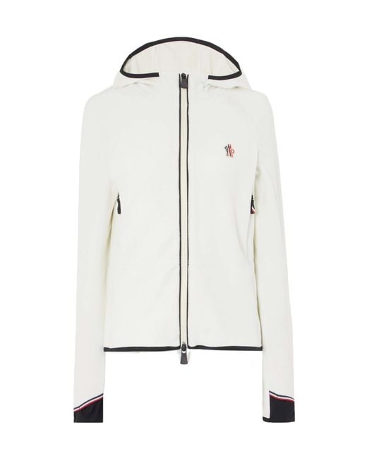 Moncler White Long Sleeve Sweatshirt Jacket
