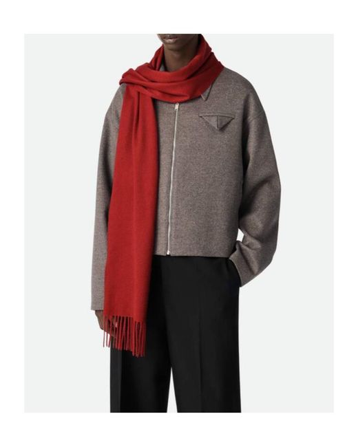 Bottega Veneta Red Cashmere Scarf