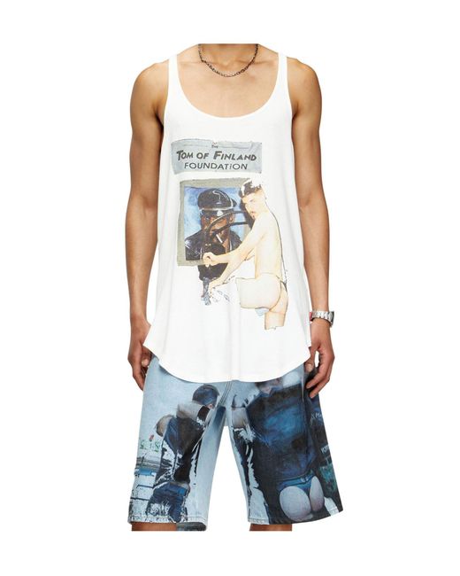 DIESEL White X Tom Of Finland Foundation Pr-T-Shanry-Tom Vest for men