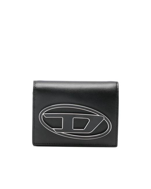 DIESEL Black D Plaque Bi-Fold Wallet