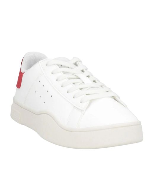 DIESEL White Low-Top Sneakers