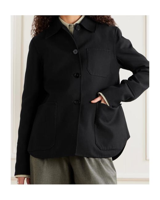 Jil Sander Black Cotton-Blend Twill Jacket