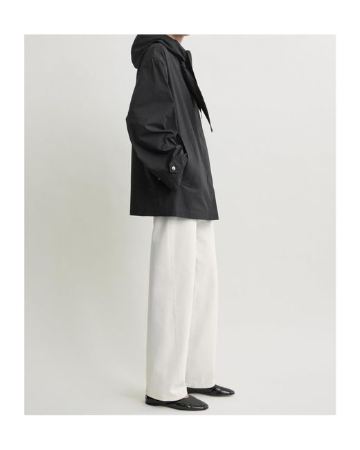 Totême Black Totême Scarf Detailed Long Sleeved Jacket