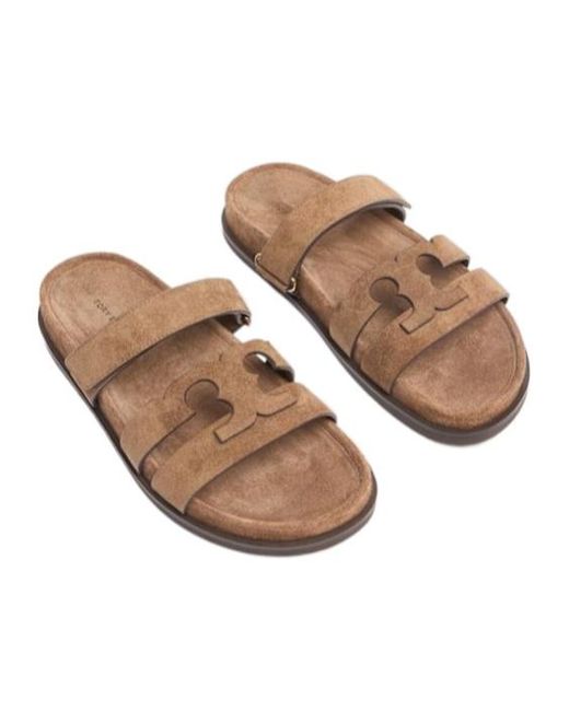 Tory Burch Brown Round-Head Sandals