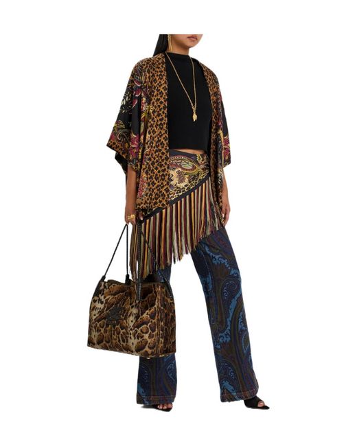Etro Brown Printed Silk Jacket