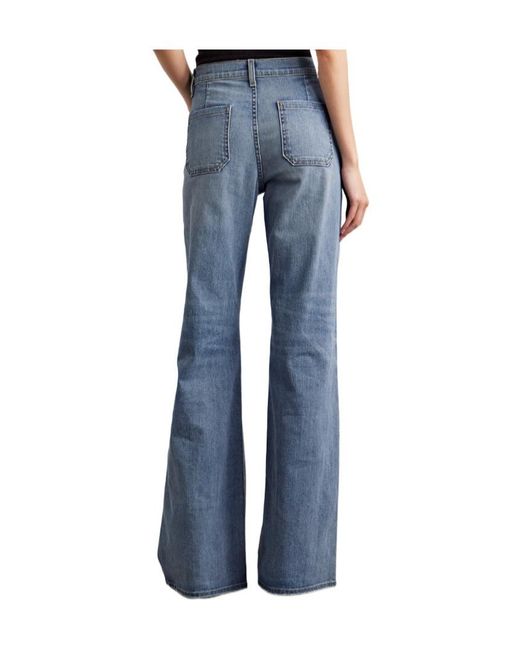 Nili Lotan Blue Florence Flared Jeans