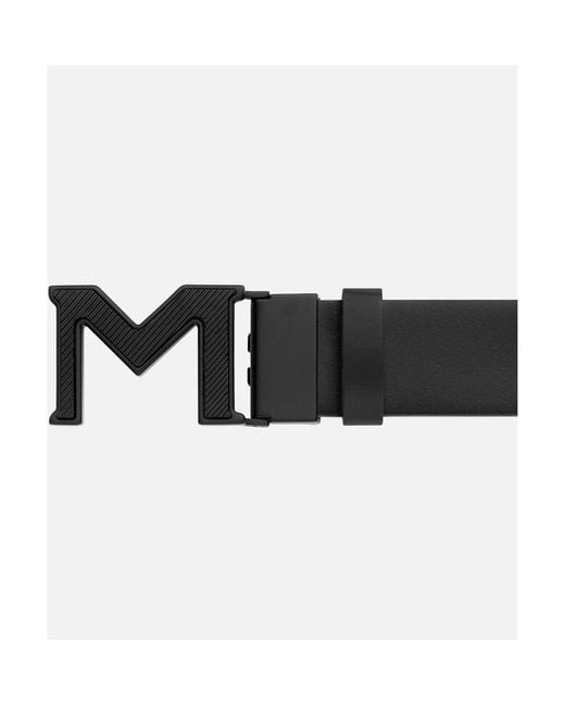 Montblanc Blue M Buckle Extreme 3.0 Reversible Belt for men