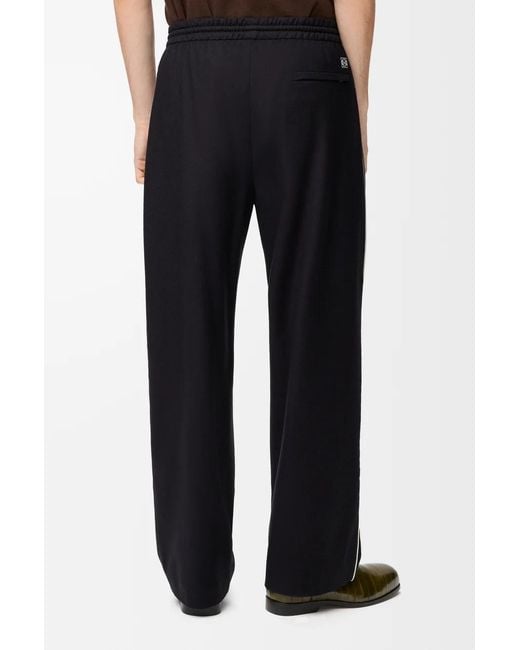 Loewe Black Elastic Drawstring Waist Sweatpants for men
