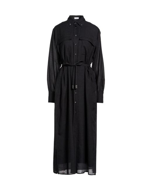 Brunello Cucinelli Black Woolen Dress