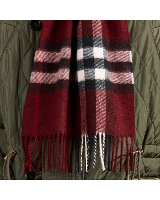 Burberry Red Plaid Pattern Scarf for men