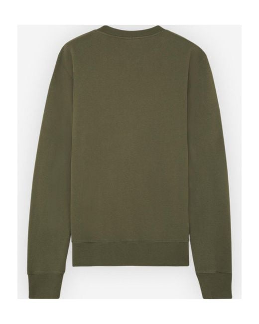 Maison Kitsuné Green Maison Kitsuné Chillax Fox Patch Crewneck Sweatshirt for men