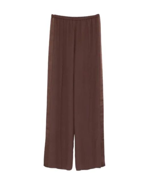 Forte_forte Brown Side-Panel Trousers