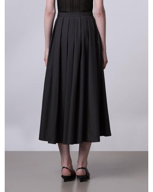 Roberto Collina Black A Wide Pleated Skirt