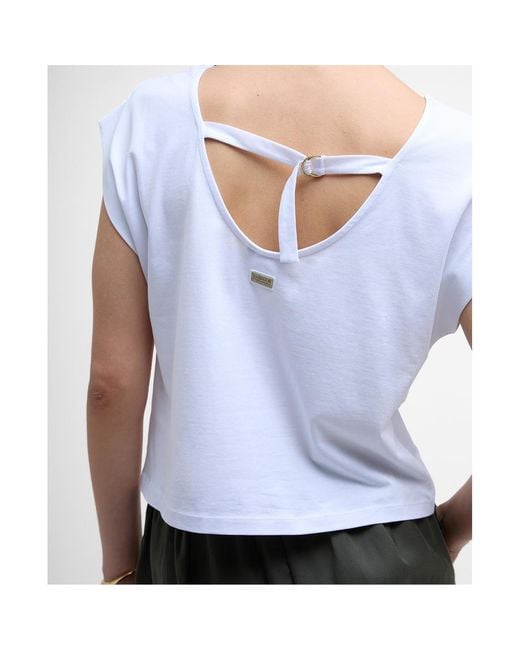 Barbour White Crew Neck T-Shirt