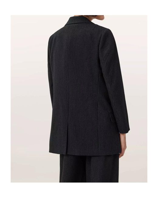 AllSaints Black Long-Sleeved Suit Jacket