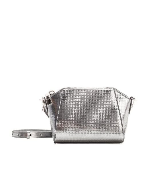 Givenchy Gray 4G Antigona Embossed Bag