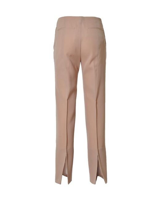 Jil Sander Natural Pintuck-Detail Flared Trousers