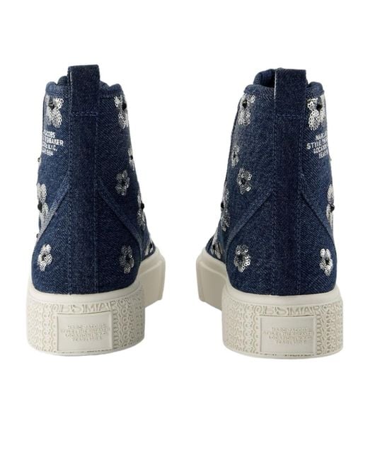 Marc Jacobs Blue Denim High-Top Sneakers