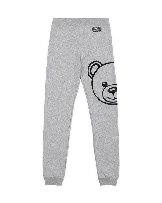 Moschino Gray Printed Sweatpants for men