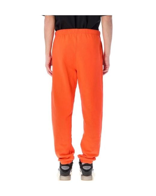 Heron Preston Orange Logo Print Elasticated-Waist Track Pants for men