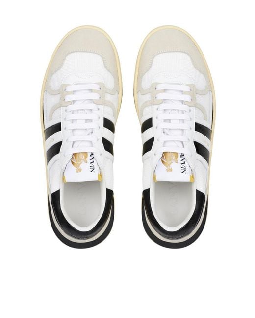 Lanvin White Panelled Low-Top Sneakers
