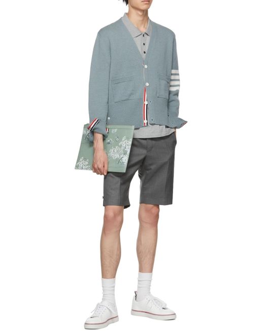 Thom Browne Gray Button Polo Shirt for men