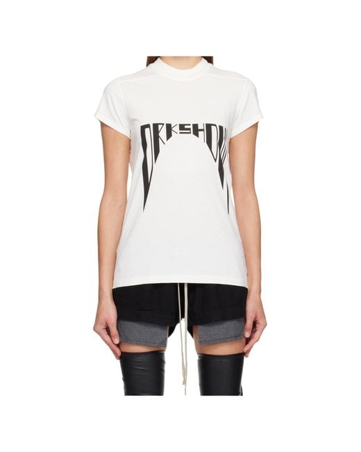 Rick Owens White Concordians Small Level T-Shirt