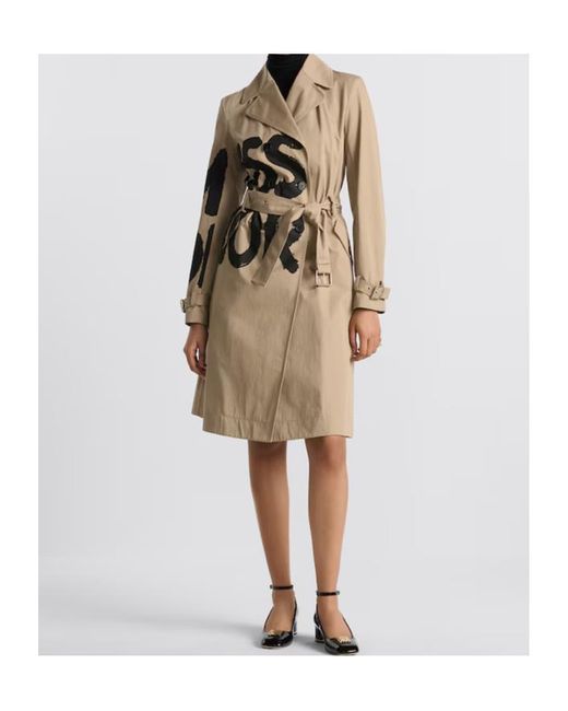 Dior Natural Christian Double-Breasted Belted Coat