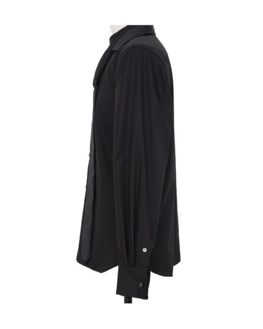 Sacai Black Long-Sleeved Shirt