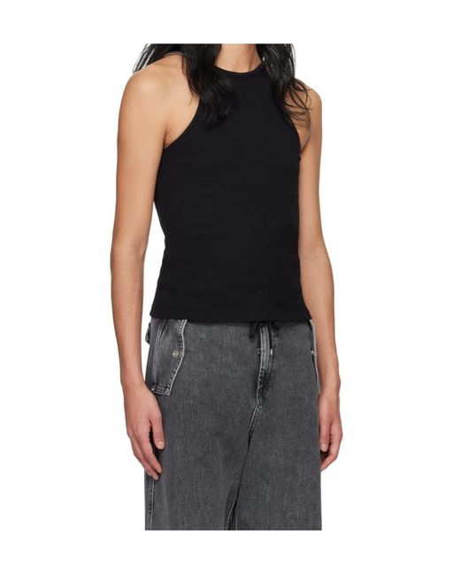 Dion Lee Black Barball Organic-Cotton Tank Top for men