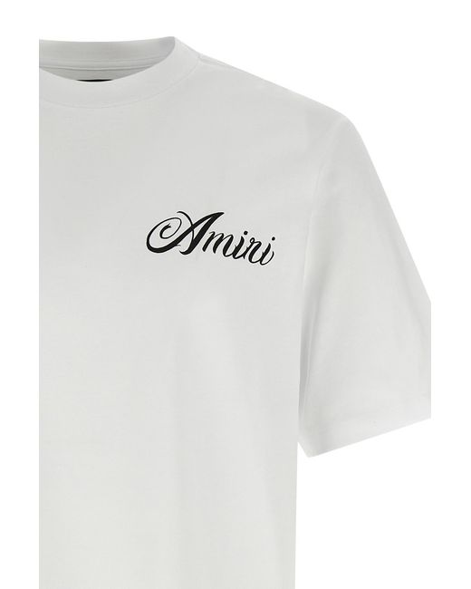 Amiri White T-Shirt With Logo for men